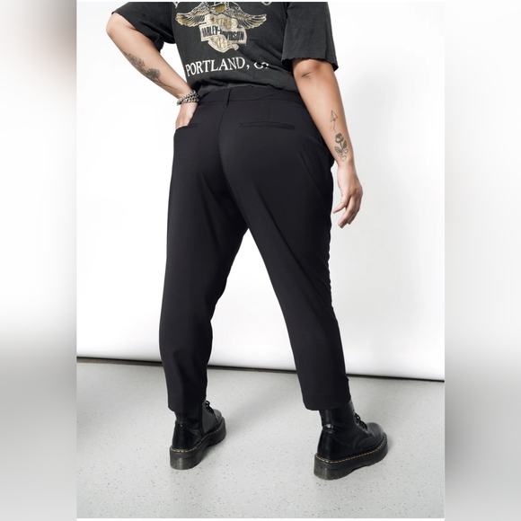 Wildfang Empower Slim Crop Pant Black Size 12 - Picture 2 of 7